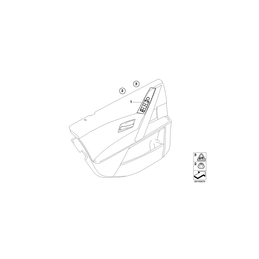 Genuine BMW 61316951914 E60 E61 Window Lifter Switch, Driver'S Side SCHWARZ (Inc. 525xi, 535d & 530xi) | ML Performance EU Car Parts