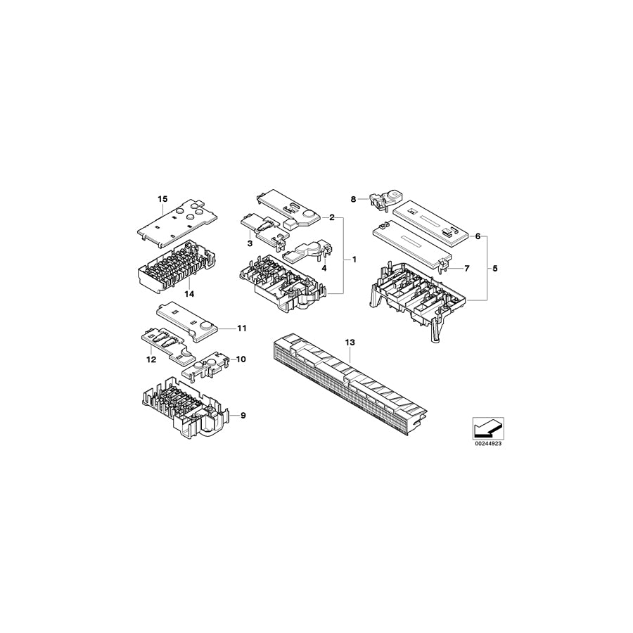 Genuine BMW 61138367251 E38 Cover, Fuse Box (Inc. 740iL, 730i & 750i) | ML Performance EU Car Parts