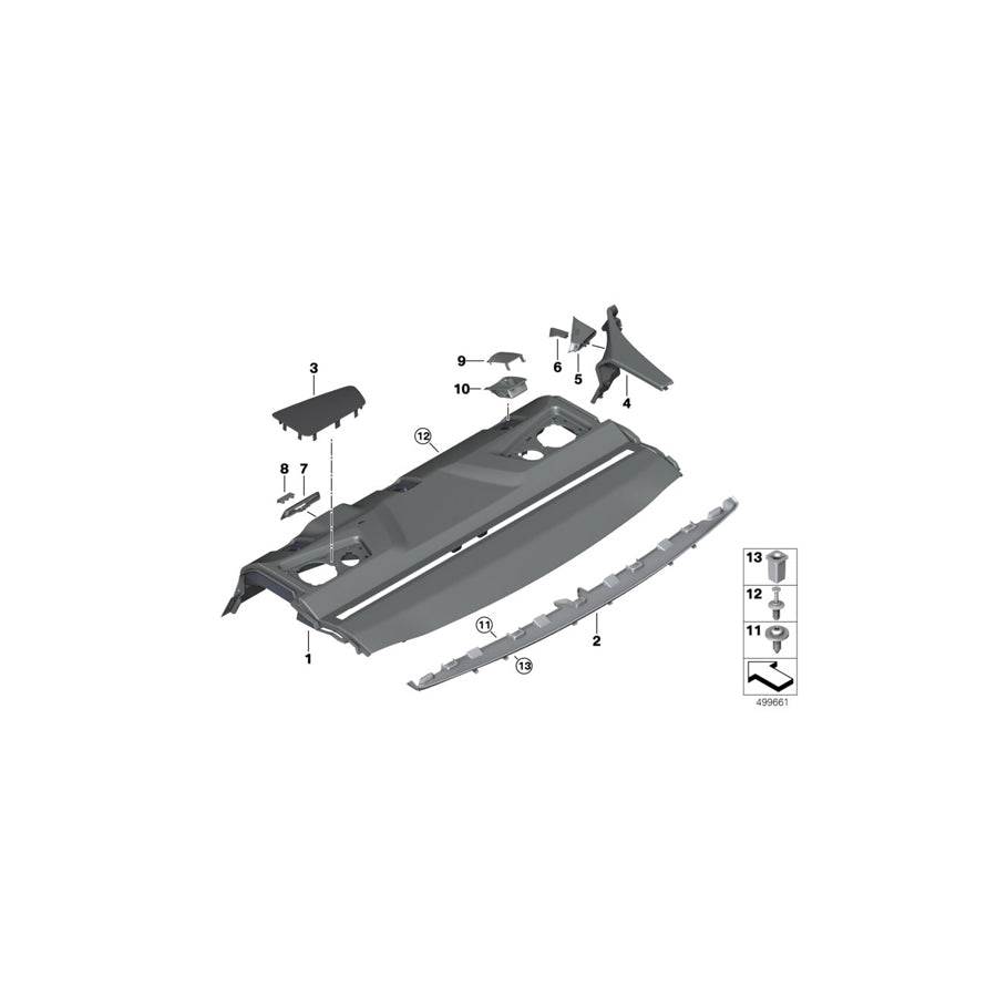 Genuine BMW 51469493085 G16 Cover, Belt Outlet, Left ANTHRAZIT (Inc. 840i, 840iX & 840dX) | ML Performance EU Car Parts