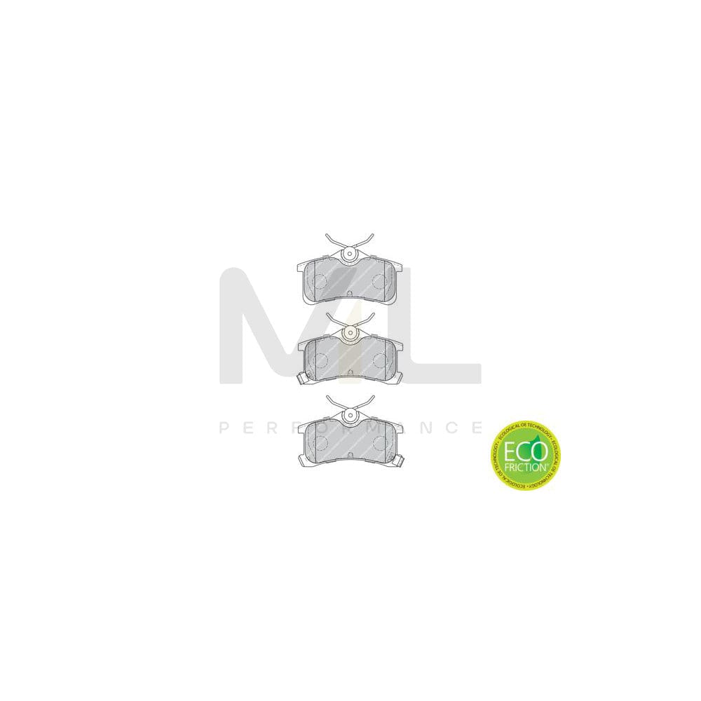 Ferodo Premier Eco Friction Fdb1517 Brake Pad Set For Vw Lupo / Lupo 3L (6X1, 6E1) Not Prepared For Wear Indicator, With Piston Clip, Without Accessories | ML Performance Car Parts