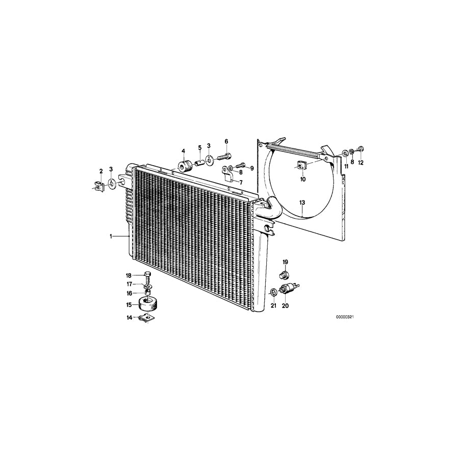 Genuine BMW 17111177833 E23 Fan Shroud (Inc. 735i, 728i & 733i) | ML Performance EU Car Parts