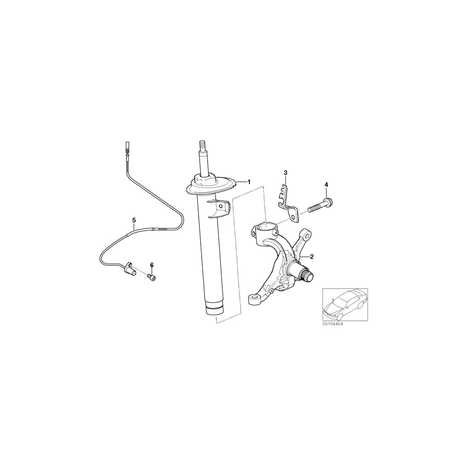 Genuine BMW 31316785990 E85 Front Right Spring Strut (Inc. Z4 2.0i, Z4 2.5si & Z4 3.0i) | ML Performance EU