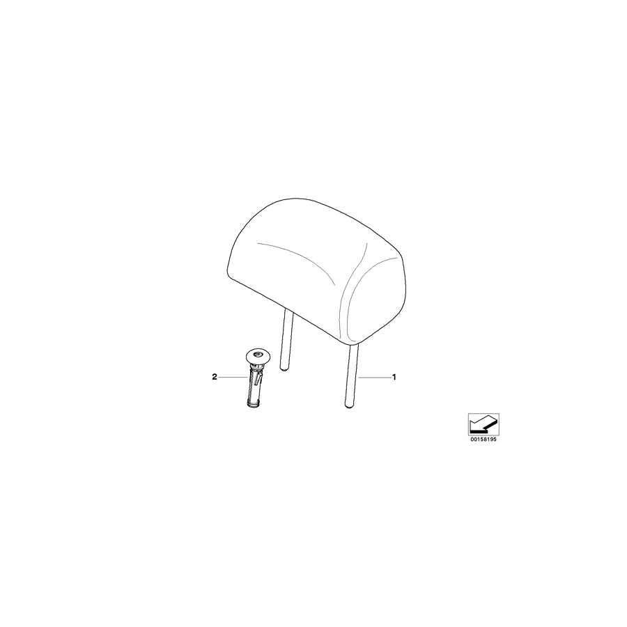Genuine BMW 52207171137 E70 E70 Headrest Leather TABAK (Inc. X5 30dX, X5 3.5d & X5 4.8i) | ML Performance EU Car Parts