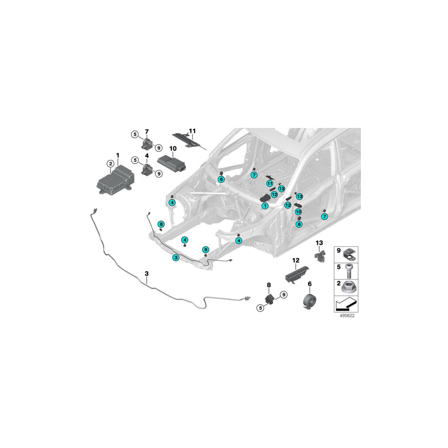 Genuine BMW 65776830604 G06 G07 Accelerating Sensor (Inc. X6 40iX, X7 M50dX & X7 30dX) | ML Performance EU