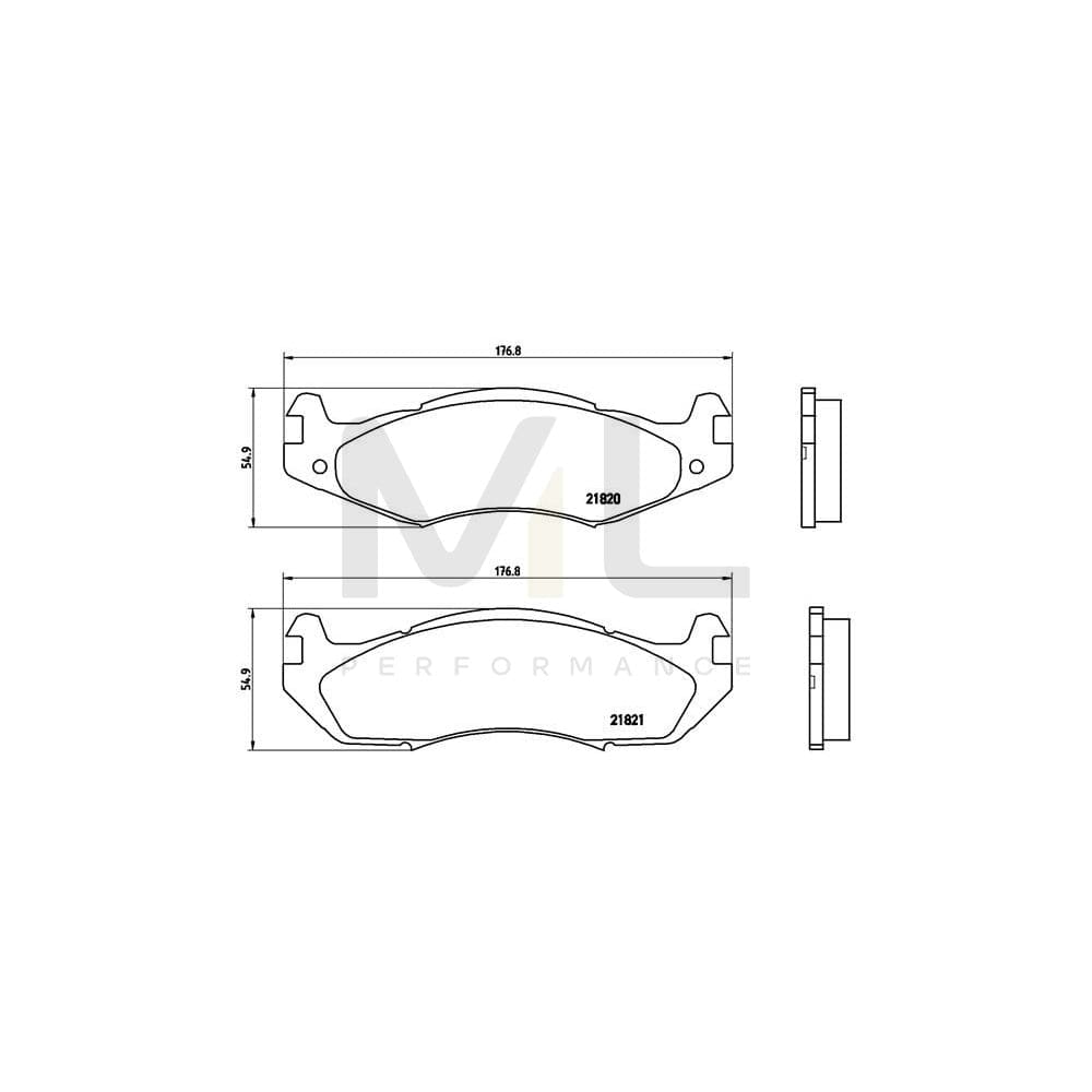 Brembo P 37 001 Brake Pad Set Excl. Wear Warning Contact | ML Performance Car Parts