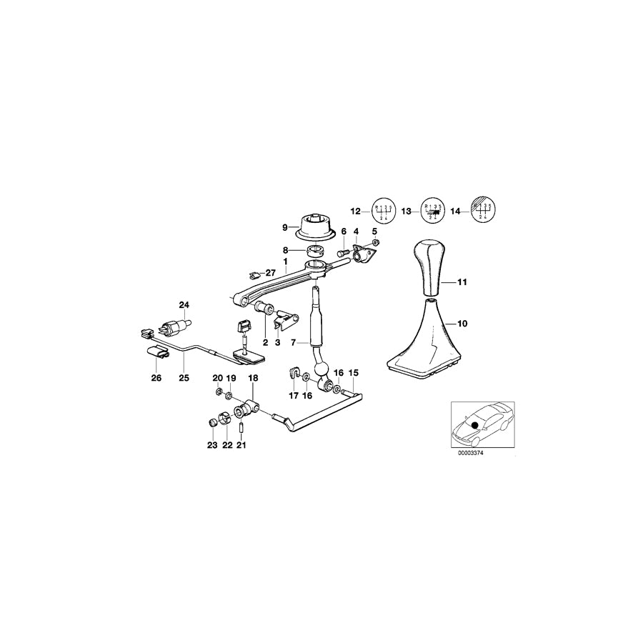 Genuine BMW 25111221532 Roadster Selector Rod (Inc. & Z1) | ML Performance EU Car Parts
