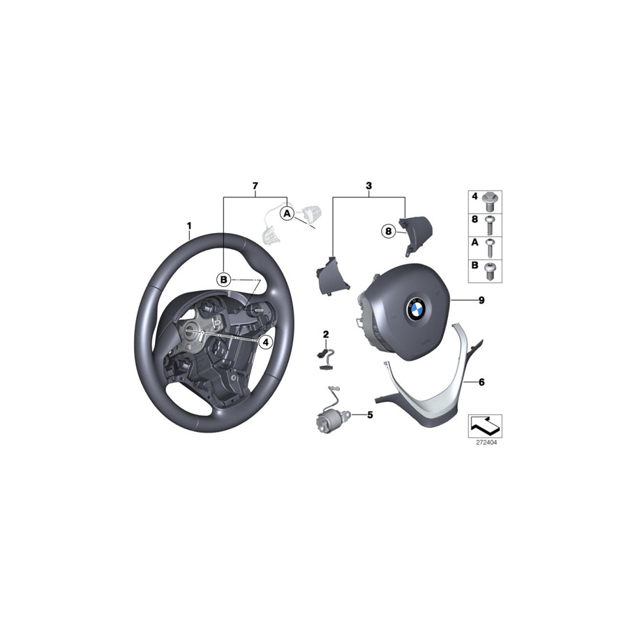 Genuine BMW 32306863346 F30 F31 Sport Steering Wheel, Leather SPORT LINE (Inc. 430i, 230iX & 428i) | ML Performance EU