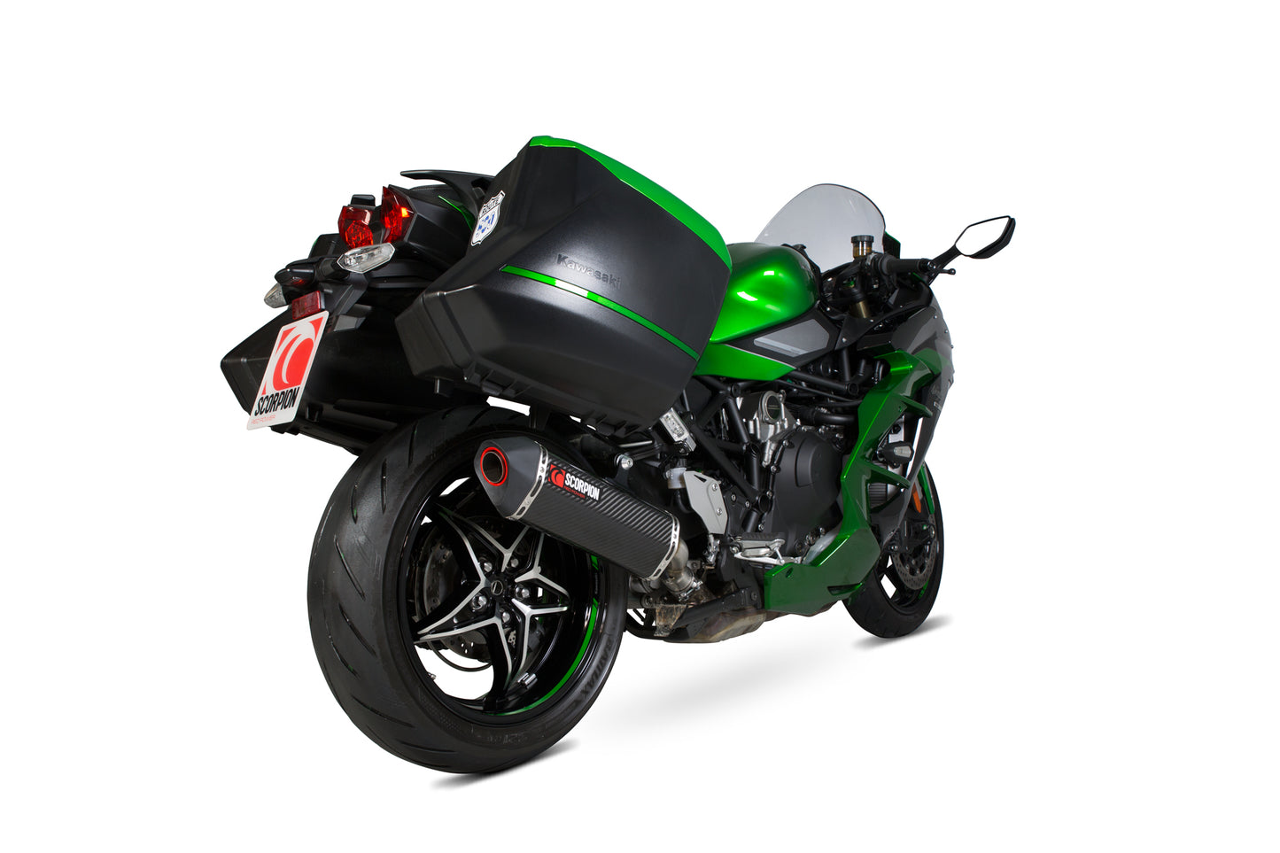 Scorpion RKA122CEO Kawasaki Serket Parallel Slip-On - Carbon Fibre Sleeve (Ninja H2-SX / H2-SX SE) | ML Performance EU EU