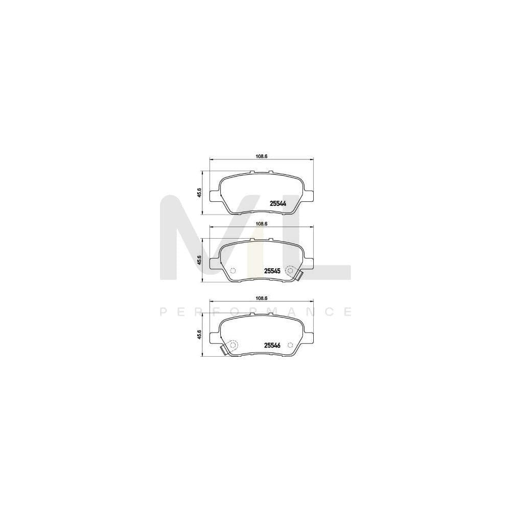 Brembo P 28 094 Brake Pad Set With Acoustic Wear Warning, With Anti-Squeak Plate | ML Performance Car Parts