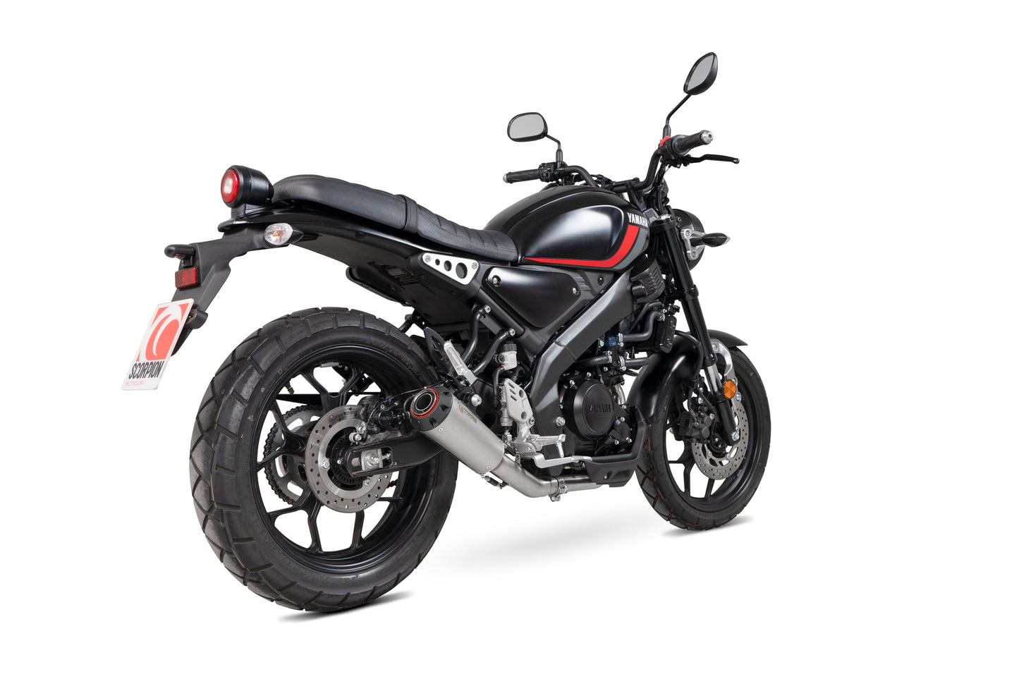 Scorpion PYA117SYSTEO Yamaha XSR-125 Red Power Full System - Titanium Sleeve | ML Performance EU EU