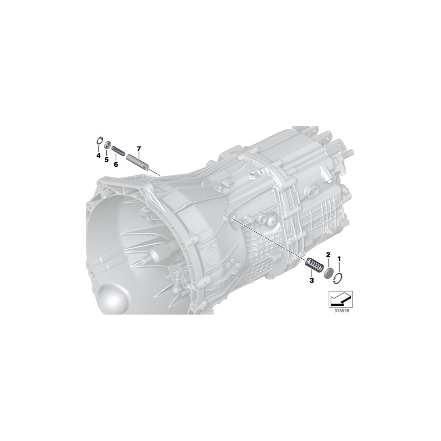 Genuine BMW 23108609217 E90 E88 F11 Lock Ring 14X1 (Inc. 425d, X1 20iX & 135i) | ML Performance EU Car Parts