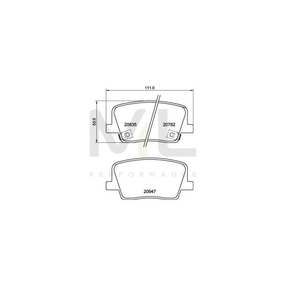 Brembo P 77 003 Brake Pad Set For Ssangyong Rexton (Y400) With Acoustic Wear Warning | ML Performance Car Parts