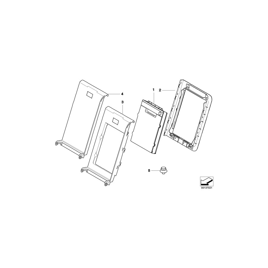 Genuine BMW 52207147378 E61 Armrest Panel AMETHYST (Inc. 520d, 545i & 523i) | ML Performance EU Car Parts