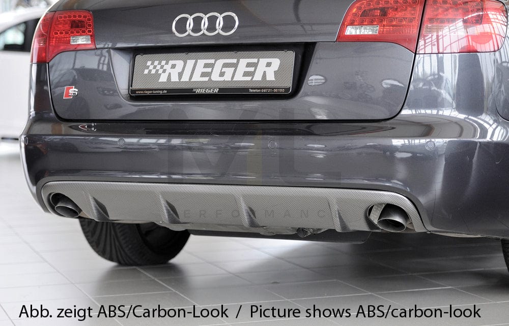 Rieger 00055336 Audi 4F A6 Rear Diffuser 1 | ML Performance EU Car Parts