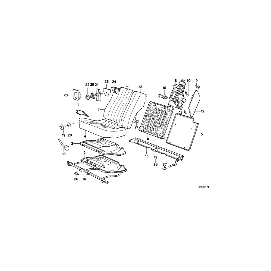 Genuine BMW 72111925450 E30 E34 Rubber Band (Inc. 518i, 525i & 524td) | ML Performance EU