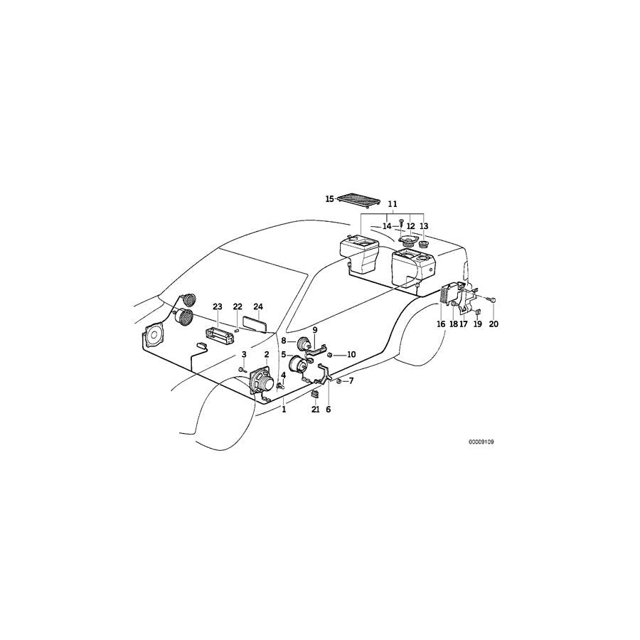 Genuine BMW 65138357502 E36 Rear Right Loudspeaker HIFI SYSTEM (Inc. 325i, 320i & 318is) | ML Performance EU Car Parts