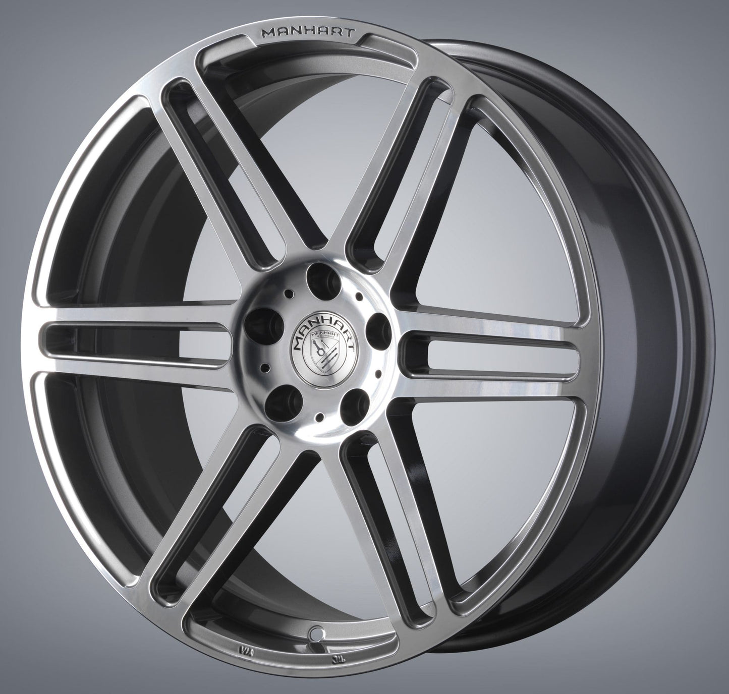 MANHART CONCAVE ONE RIM SET FOR MERCEDES-AMG GLC 63 GUNMETAL GRAY / DIAMOND POLISHED