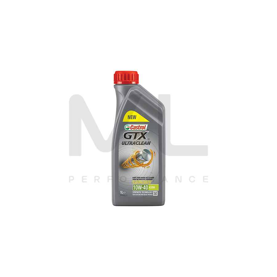 Castrol GTX Ultraclean A3/B4 Engine Oil- 10W-40 - 1ltr Engine Oil ML Performance UK ML Car Parts