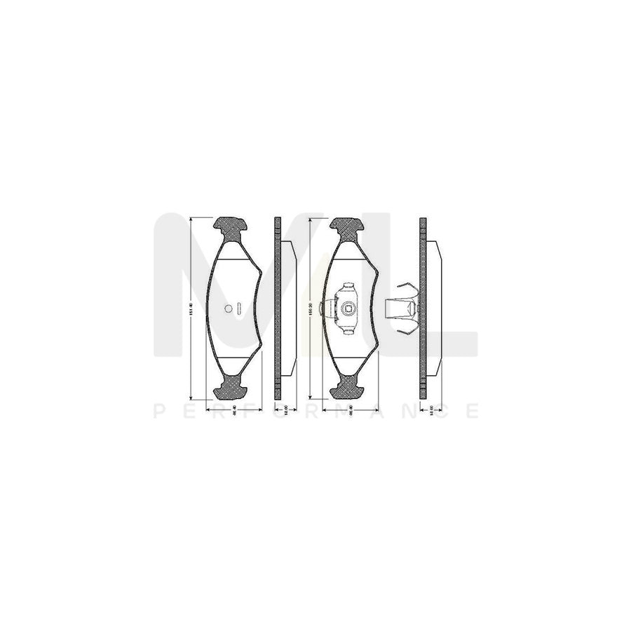 Bosch 0986Tb2066 Brake Pad Set Excl. Wear Warning Contact | ML Performance Car Parts