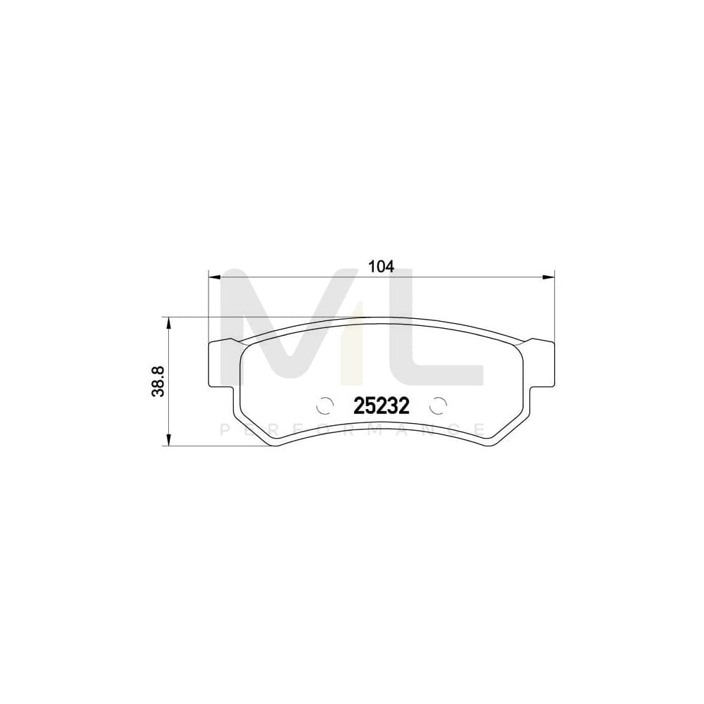 Brembo P 10 053 Brake Pad Set Excl. Wear Warning Contact | ML Performance Car Parts