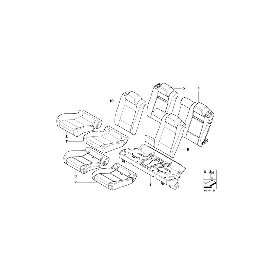 Genuine BMW 52207322815 E71 Seat Cover Leather Left VERMILIONROT (Inc. X6 35iX, X6 50iX & X6 35dX) | ML Performance EU Car Parts