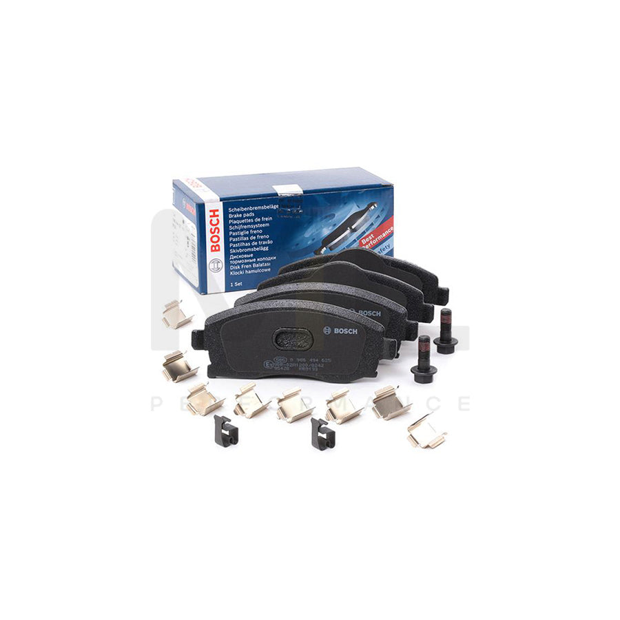 Bosch 0986494625 Brake Pad Set With Acoustic Wear Warning, With Anti-Squeak Plate, With Bolts/Screws, With Mounting Manual, With Accessories BP2683 | ML Performance Car Parts