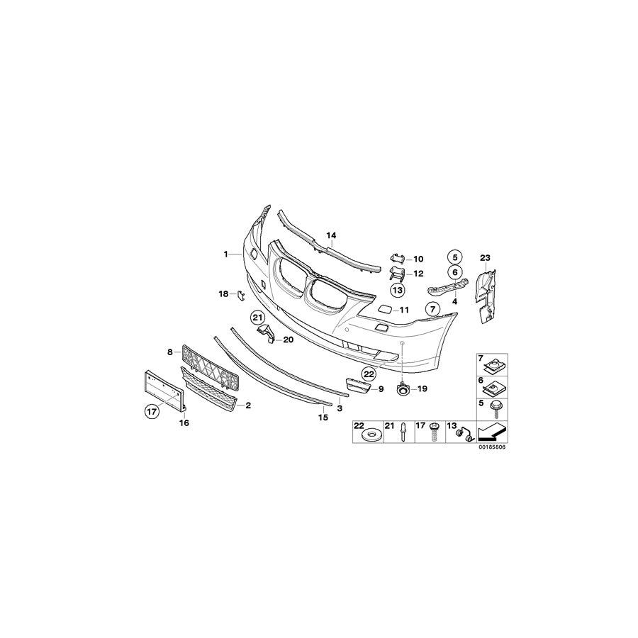 Genuine BMW 51117178100 E60 E61 Cover, Air Duct, Brake Right (Inc. 535xi, 528i & 550i) | ML Performance EU