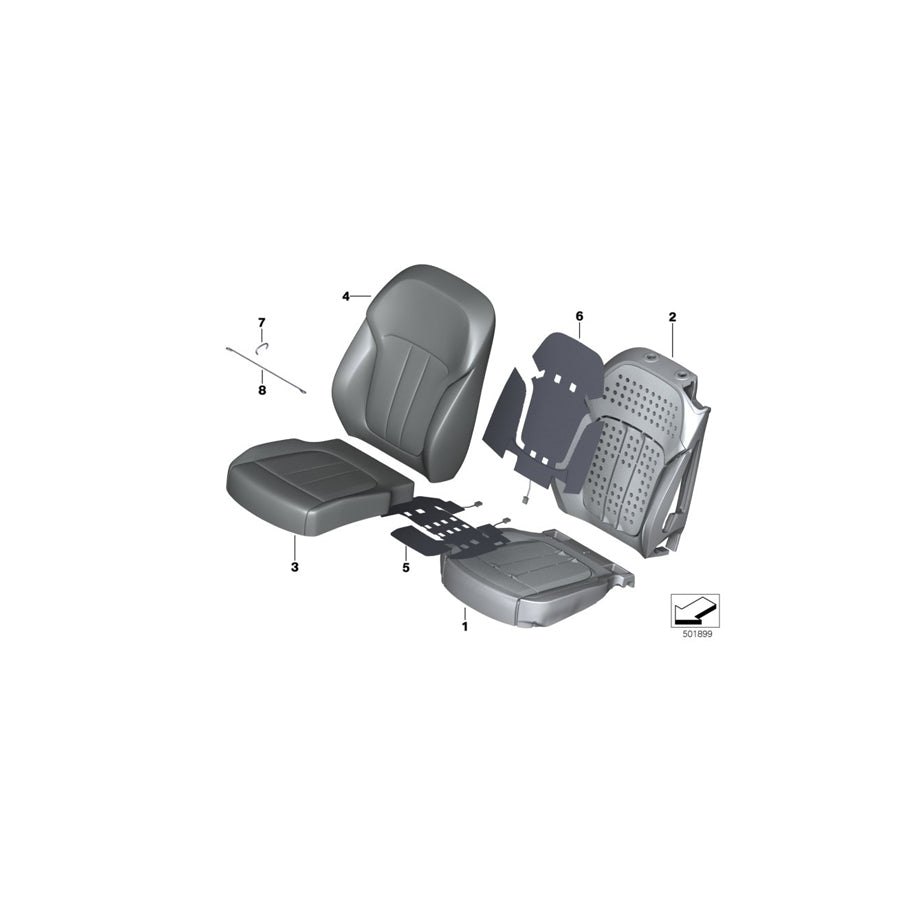 Genuine BMW 52107488236 G07 Heater Element Backrest (Inc. X7 40iX, X7 M50dX & X7 50iX) | ML Performance EU