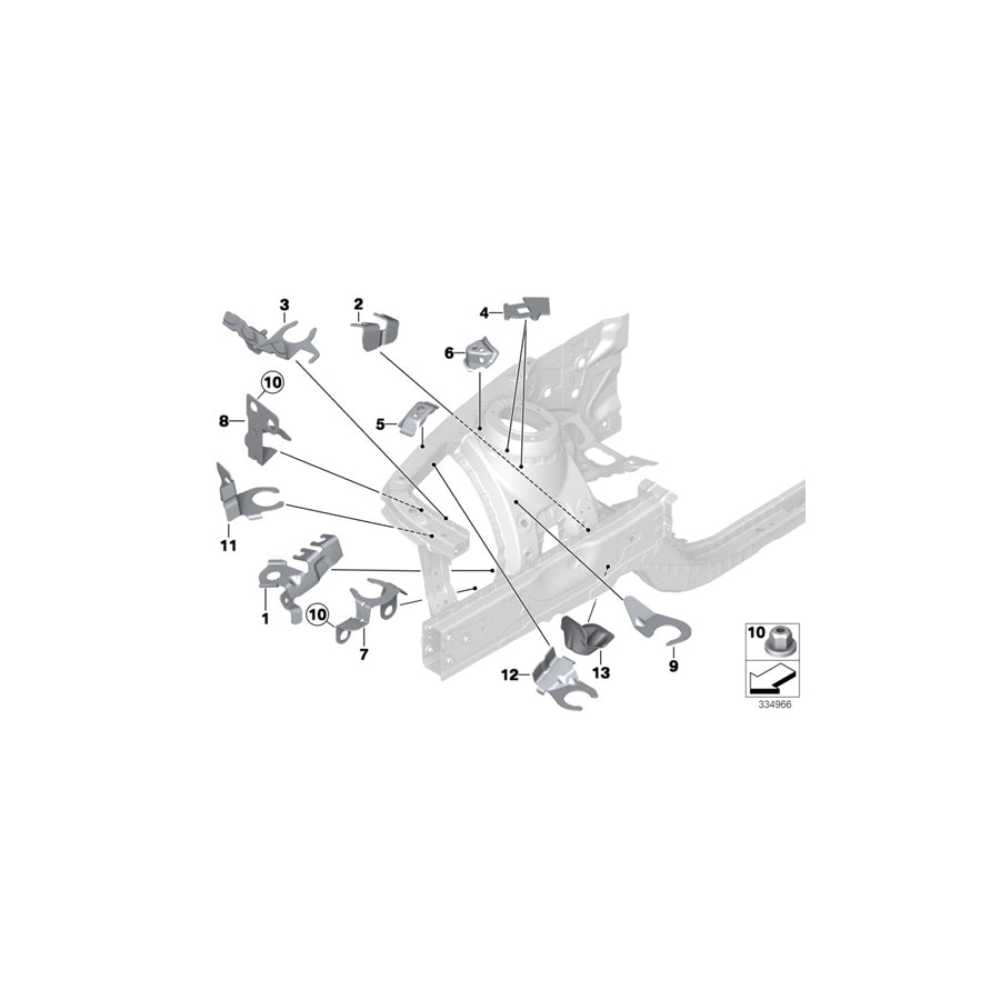 Genuine BMW 41008060136 F80 F82 Bracket, Intake Damper, Upper Right (Inc. M4, M4 GTS & M4 CS) | ML Performance EU Car Parts