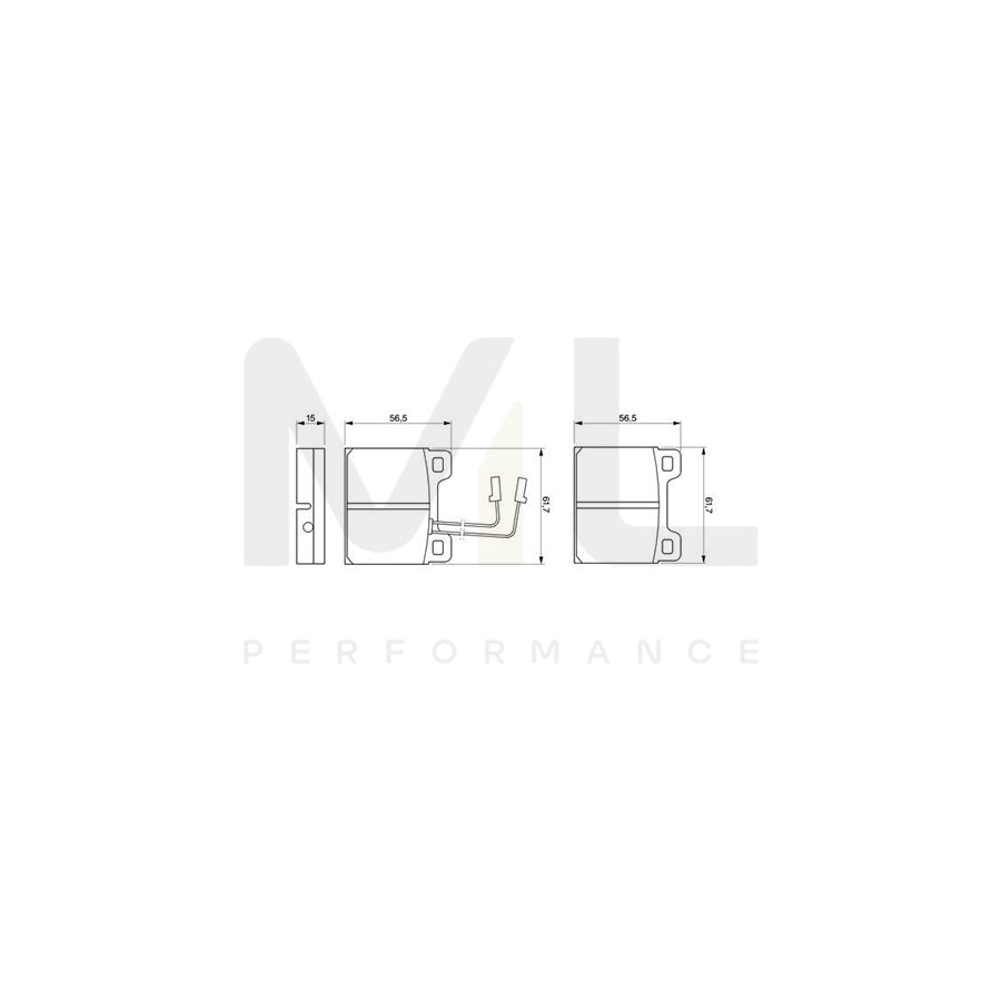 Bosch 0986469111 Brake Pad Set With Mounting Manual | ML Performance Car Parts