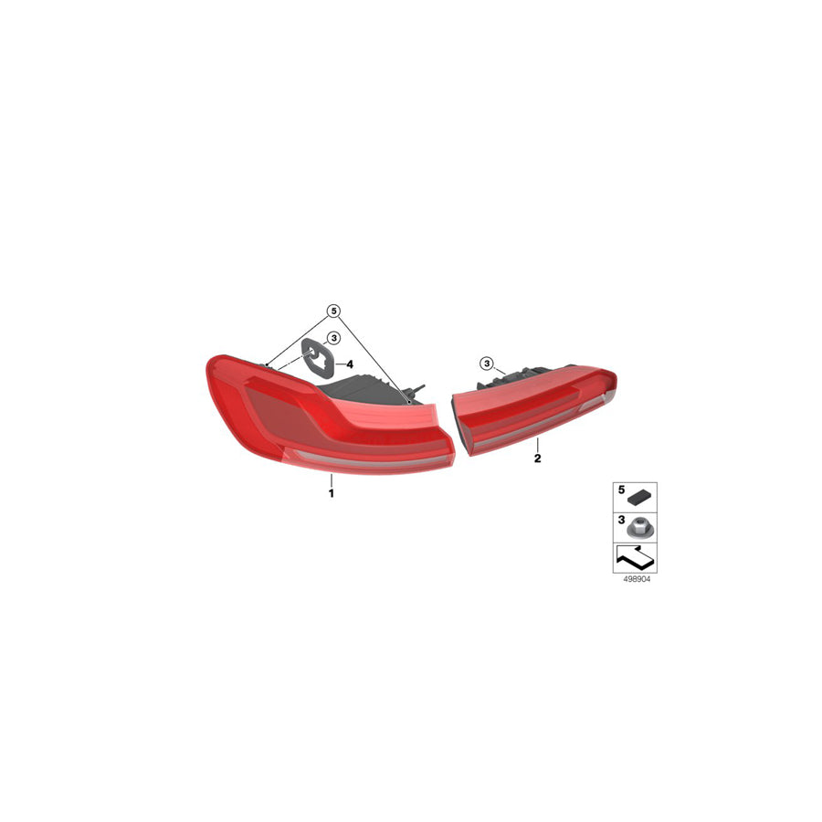 Genuine BMW 63219477865 G02 M Set Of Seals, Rear Light, Side Panel (Inc. X4 M, X4 30dX & X4 30iX) | ML Performance EU Car Parts