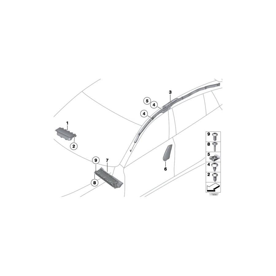 Genuine BMW 72129188291 F07 F07 Knee Pad, Airbag Module, Passenger Side SCHWARZ (Inc. 550iX, 535iX & 550i) | ML Performance EU Car Parts
