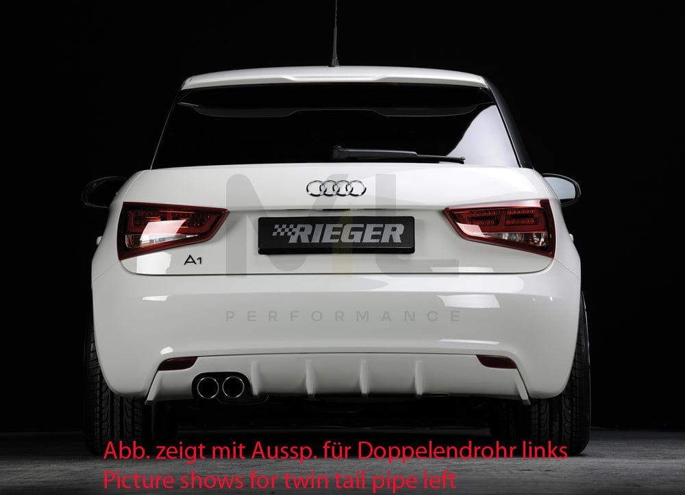 Rieger 00044106 Audi 8X A1 Rear Diffuser 2 | ML Performance EU Car Parts