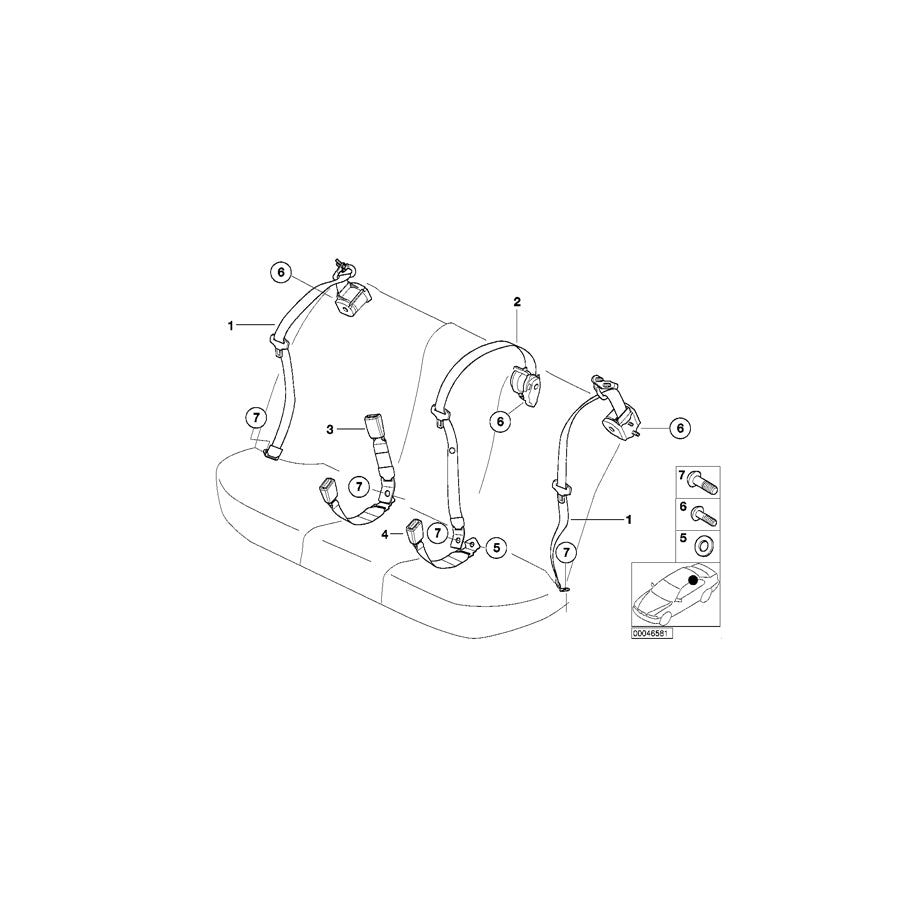 Genuine BMW 72117000405 E46 Support (Inc. 316i, 318i & 325xi) | ML Performance EU Car Parts