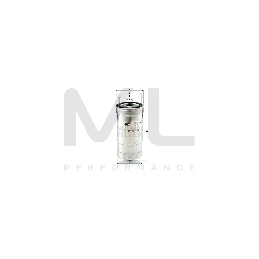 MANN-FILTER WK 853/14 Fuel filter Spin-on Filter | ML Performance Car Parts
