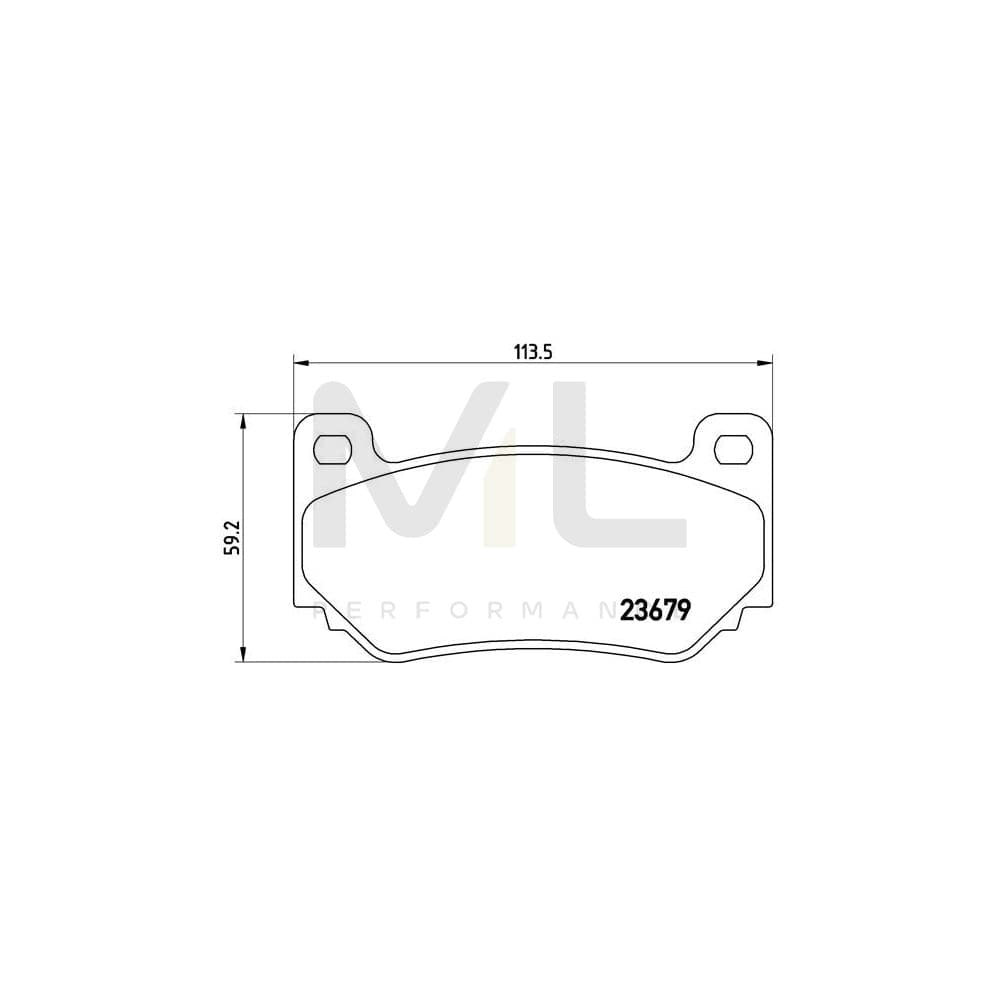 Brembo P 52 018 Brake Pad Set Excl. Wear Warning Contact | ML Performance Car Parts
