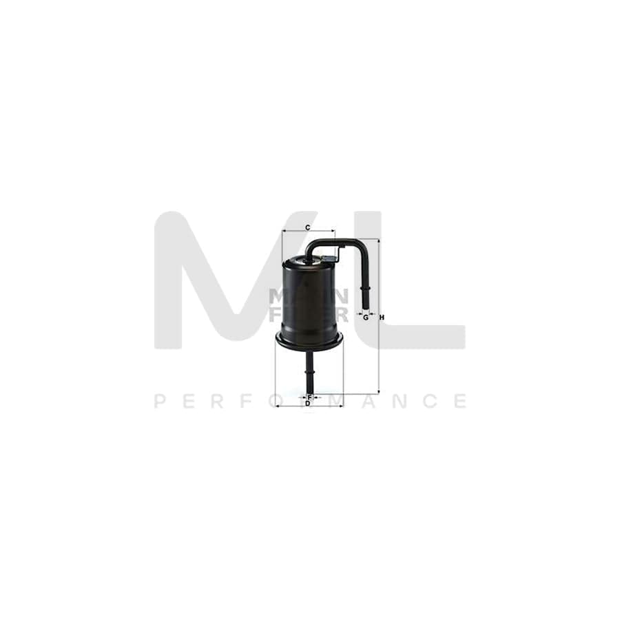 MANN-FILTER WK 614/45 Fuel filter for MAZDA MX-5 II (NB) In-Line Filter | ML Performance Car Parts