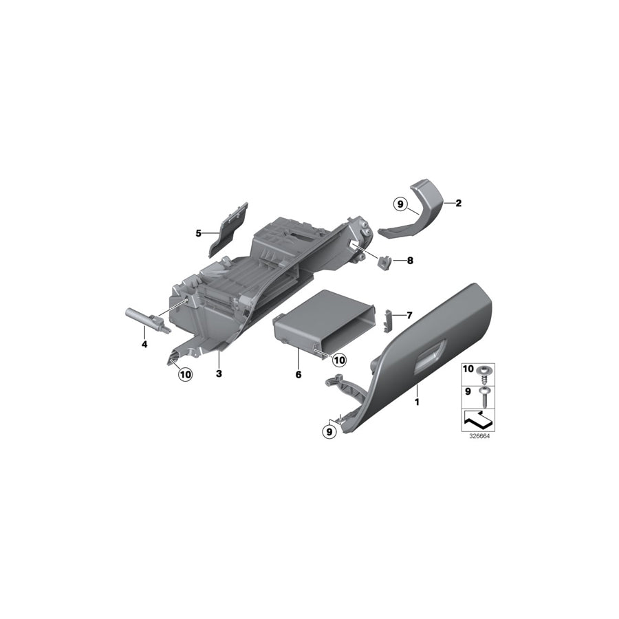 Genuine BMW 51169218974 F13 F06 F12 Glove Box Lid ELFENBEINWEISS (Inc. 650iX 4.4, 640iX & 640i) | ML Performance EU Car Parts