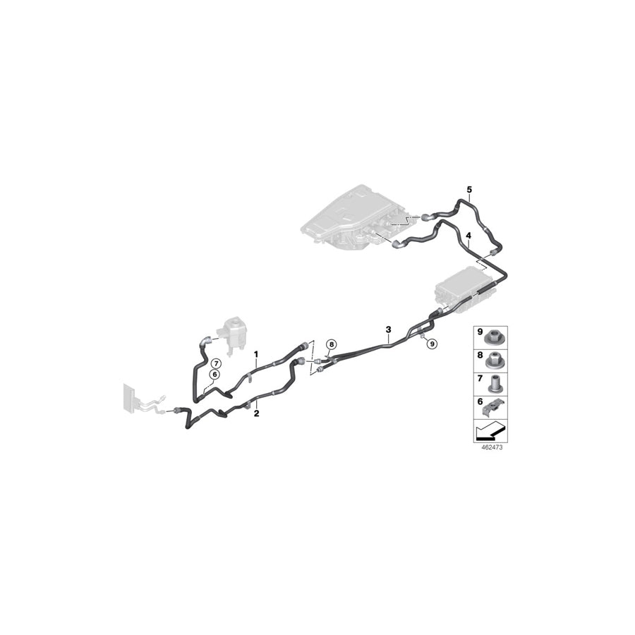 Genuine BMW 17127644100 F15 Coolant Line (Inc. & X5 40eX) | ML Performance EU Car Parts