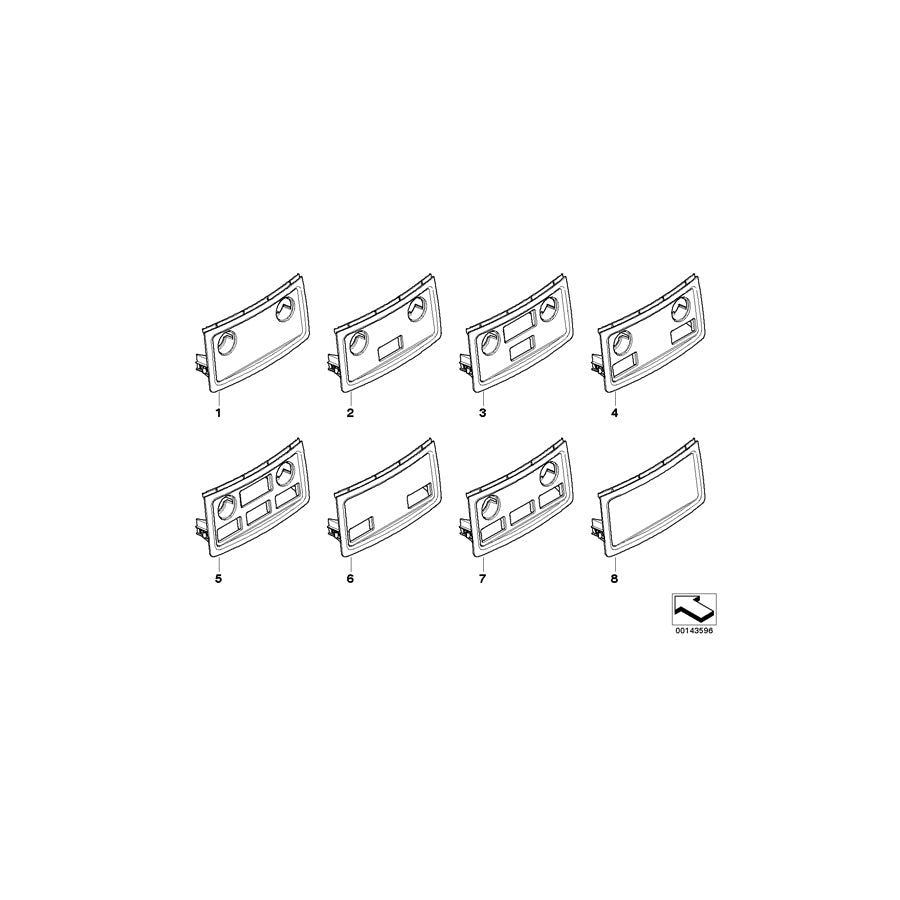 Genuine BMW 51169170192 E60 E61 Cover Poplar Woodgrain, Rear GRAU (Inc. 535d, 530xi & 540i) | ML Performance EU