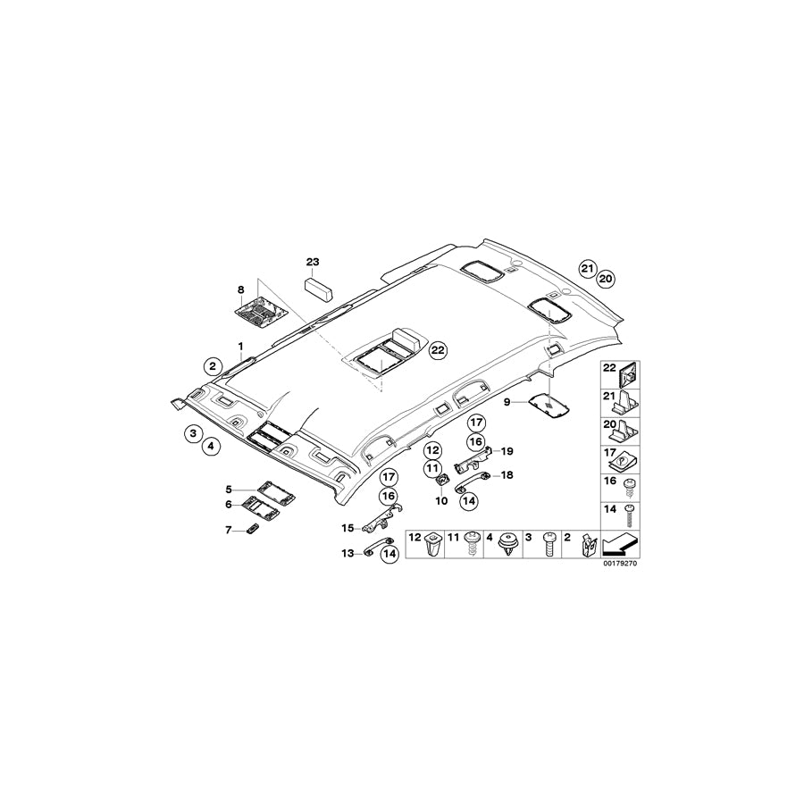 Genuine BMW 51446968354 E61 E61 Support Roof Bow (Inc. M5, 545i & 520i) | ML Performance EU Car Parts