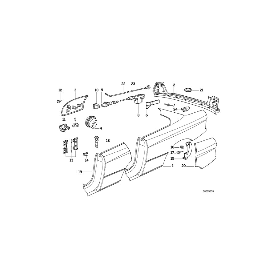 Genuine BMW 41358128368 E31 Section Of Rear Right Fender (Inc. 840i, 850CSi & 840Ci) | ML Performance EU Car Parts