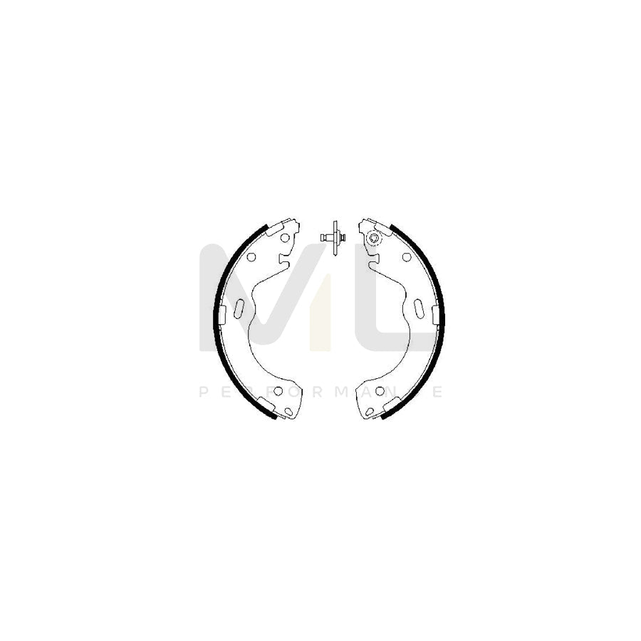 BOSCH 0 986 487 654 Brake Shoe Set | ML Performance Car Parts