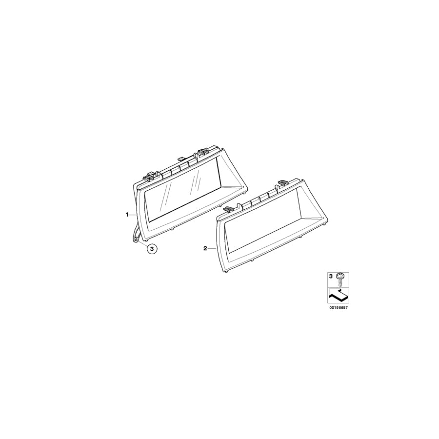 Genuine BMW 65509127409 E71 E70 Trim Cover, Onboard Monitor, 6.5 Inch (Inc. X5 3.5d, X6 35iX & X6 35dX) | ML Performance EU Car Parts