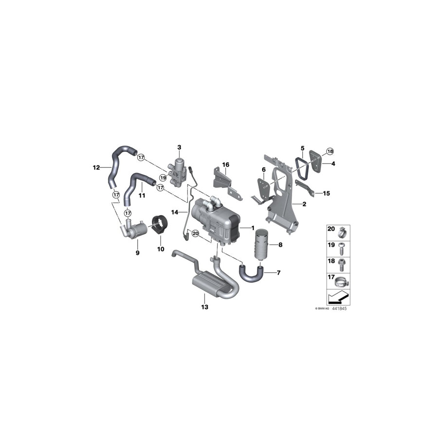 Genuine BMW 64129357976 G12 G31 Exhaust Pipe/Muffler (Inc. 740Li, 530iX & 540dX) | ML Performance EU Car Parts