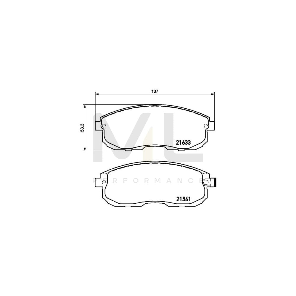 Hella 8DB 355 015-641 Brake Pad Set With Acoustic Wear Warning | ML Performance Car Parts