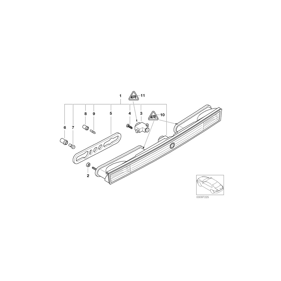 Genuine BMW 63216917099 E66 E67 E65 Gasket, Rear Light, Trunk Lid, Left (Inc. 740d, 730i & 745Li) | ML Performance EU Car Parts