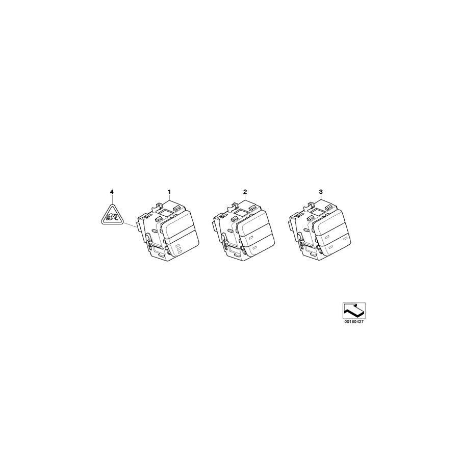 Genuine BMW 61319159058 E60 E61 Switch Center, C. Console, Switch Block (Inc. & M5) | ML Performance EU Car Parts