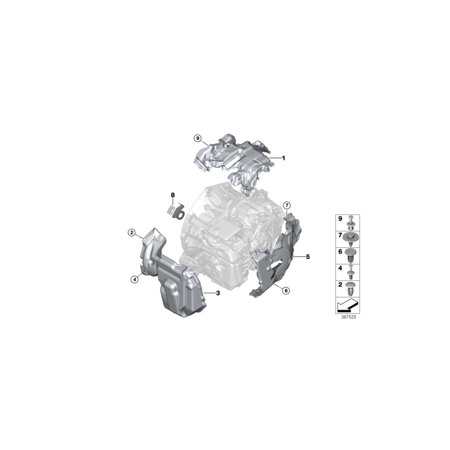 Genuine BMW 24148606061 I15 I12 Sound Insulation, Upper (Inc. & i8) | ML Performance EU Car Parts