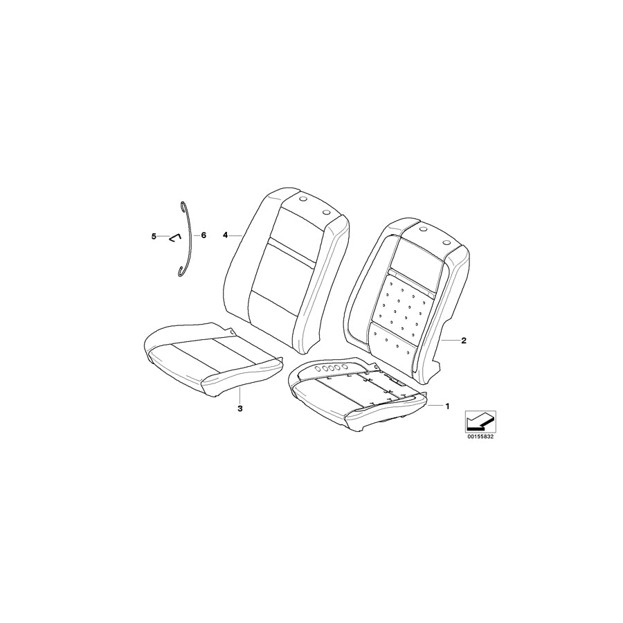 Genuine BMW 52106973387 E70 E70 Seat Cover Leather GRAU (Inc. X5 30dX, X5 40iX & X5 40dX) | ML Performance EU Car Parts